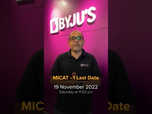 LAST Date to Apply MICAT 2023 | Know all the important MICAT Exam Dates #micat2023