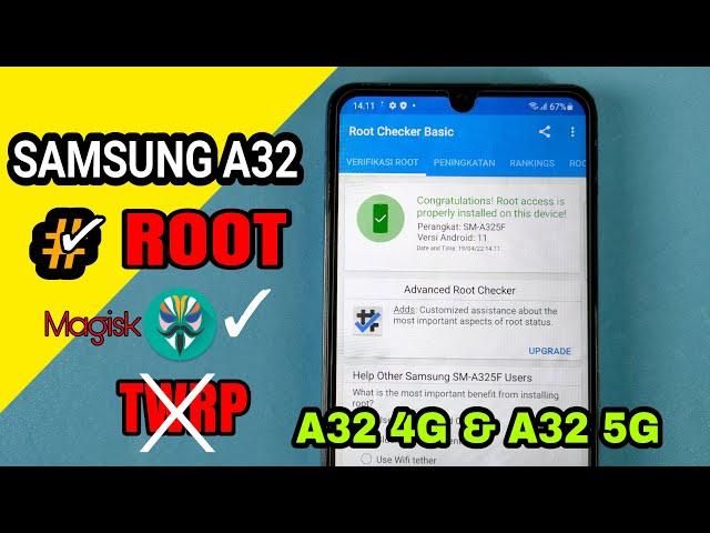 Samsung A32 Root using Magisk without Installing TWRP