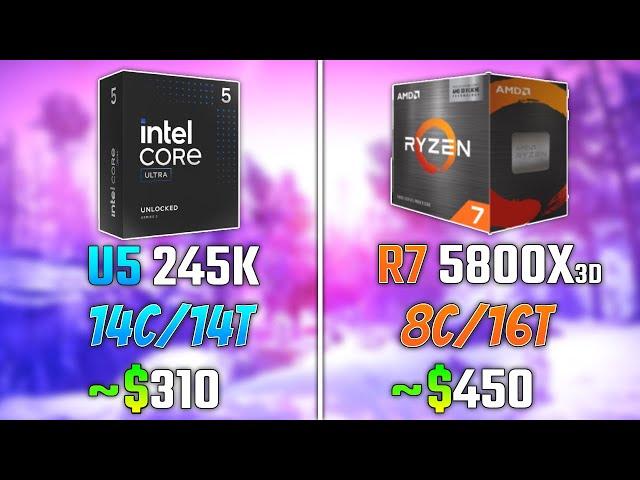 INTEL ULTRA 5 245K vs RYZEN 7 5800X3D | Test in 6 Games