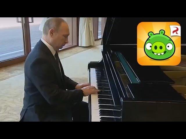 Putin plays Bad Piggies on piano