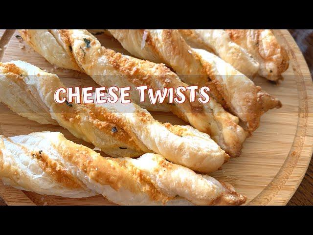 Easy Puff Pastry Cheese Twists | Cheese Straw | Party Appetizer