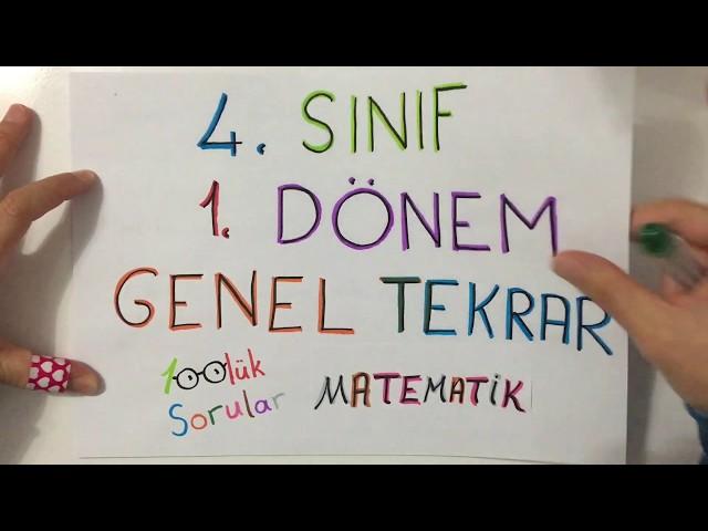 4.Sınıf MATEMATİK (1. Dönem) Neler Öğrendik?