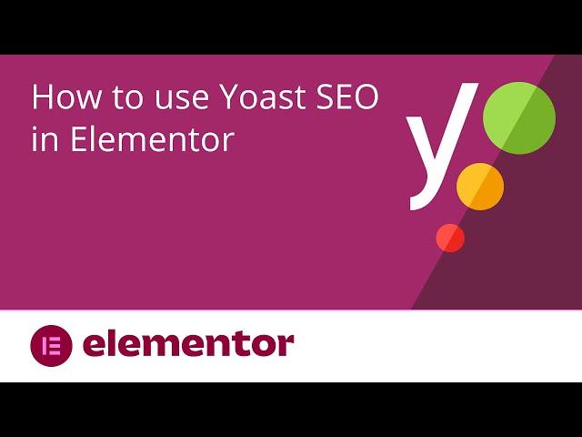 How to use Yoast SEO in Elementor