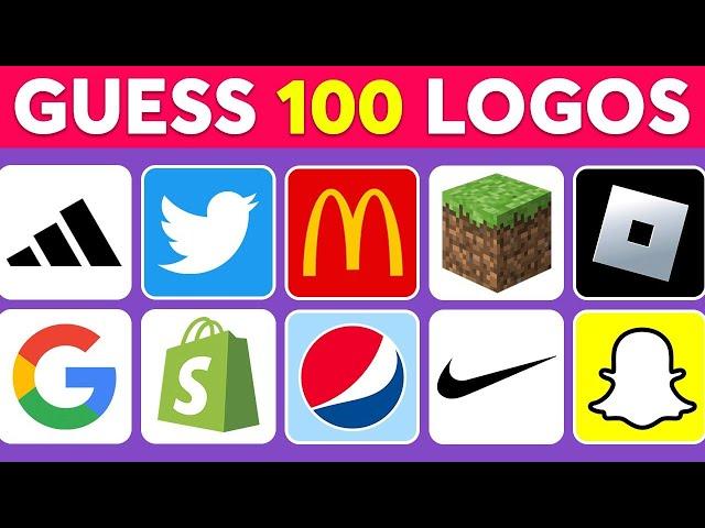 Guess the Logo in 3 Seconds | 100 Famous Logos | Logo Quiz 2024 | Moca Quiz