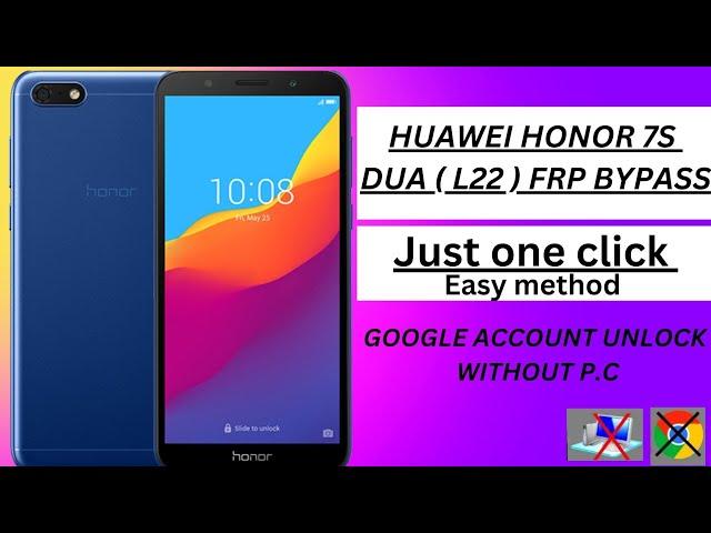 Huawei honor 7s frp bypass : honor Dua (l22) 7s google account unlock new method#googleaccountbypass