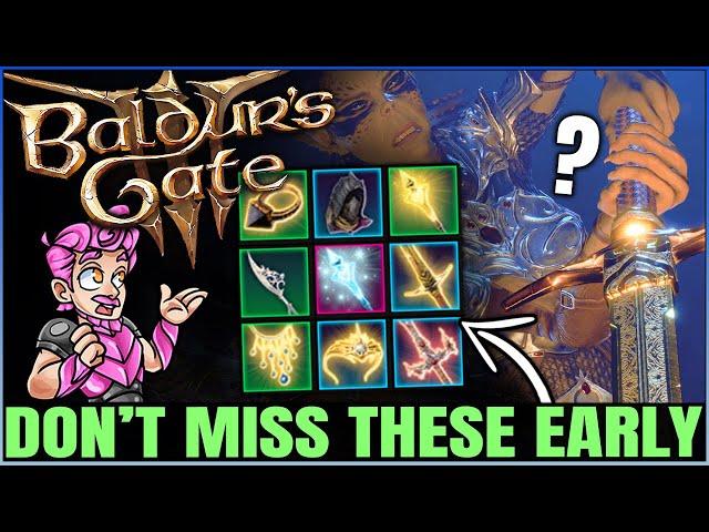 Baldur's Gate 3 - 10 POWERFUL Early Magic Items, Weapons & Armor - Best Gear Location Guide!