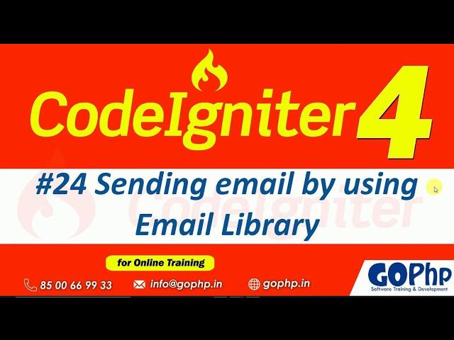 #24 Email Library in CodeIgniter 4 | Sending an email from localhost | CodeIgniter 4 Tutorials