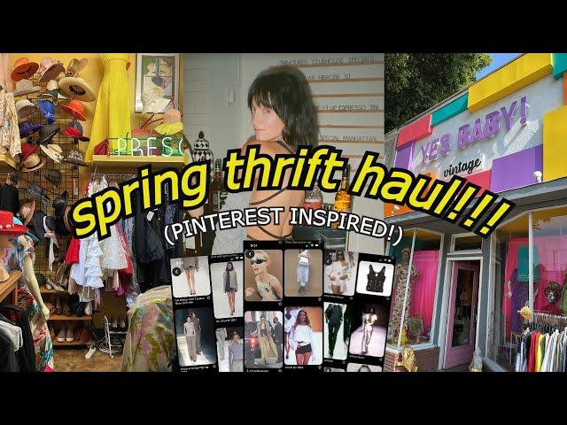 TRY ON THRIFT HAUL for SPRING 2022!!! (pinterest inspired) + best la vintage spots!