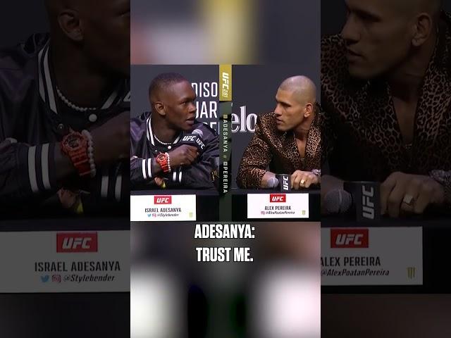 Adesanya and Pereira went at it during the #UFC281 press conference 