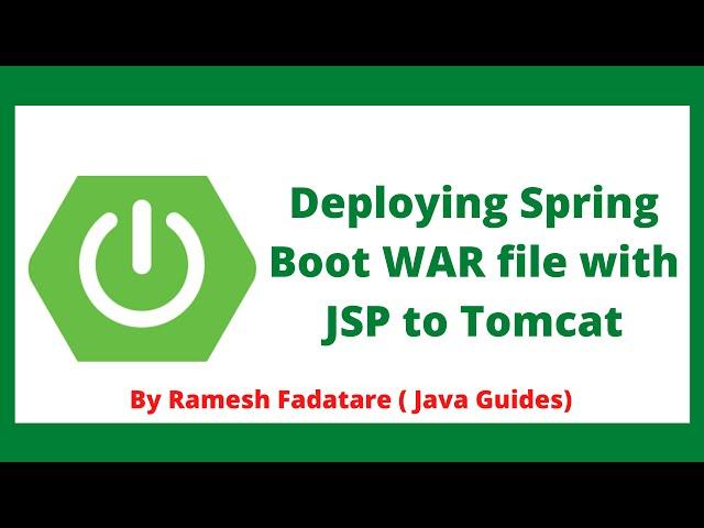 Deploying Spring Boot WAR file with JSP to Tomcat