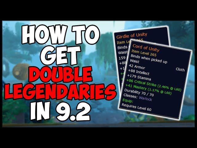 How to get Two Legendaries in WOW 9.2 Zereth Mortis - Legendary Belt and Memory of Unity