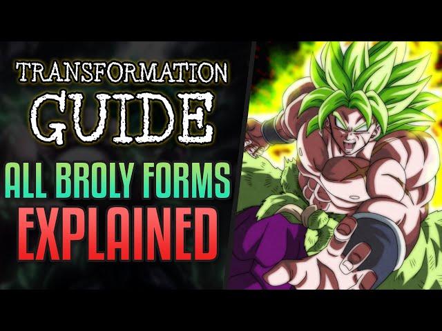 EVERY BROLY TRANSFORMATION EXPLAINED