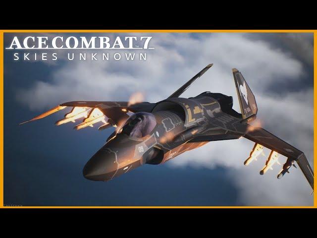 ASF-X Shinden II First Flight (No Parts) - Ace Combat 7 Gameplay