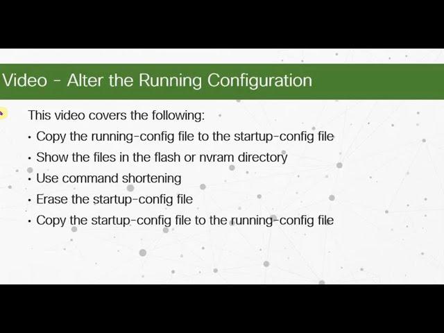 Alter the Running Configuration optimized || running config || Erase and Copy startup config