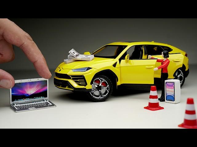 Unboxing of Lamborghini Urus with Smoke Featrue  Diecast Model Car