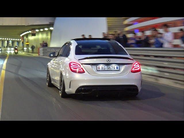 Decatted Mercedes-AMG C63S - LOUD BURNOUTS!