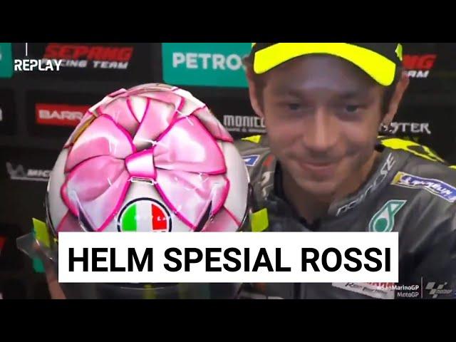 Penampakan Helm Spesial Perpisahan Rossi di MotoGP San Marino Misano 2021