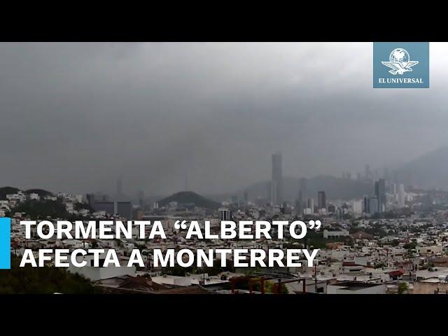 Previo a tormenta tropical “Alberto”, llueve fuerte en Monterrey