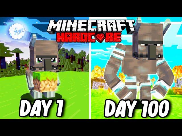 I Survived 100 Days as a RAVAGER in Hardcore Minecraft... Minecraft Hardcore 100 Days