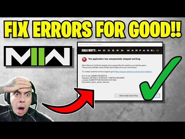 How To FIX Scan repair Errors crashes stuttering on Modern Warfare II ( Call of Duty MW2 )