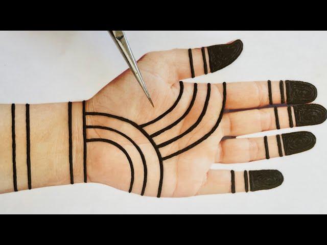 Very Easy Simple Stylish Arabic Mehndi Design For Hands| Simple Mehendi design-Mehandi ka Designs #4