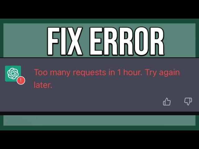 How To Fix Error To Many Requests In ChatGpt (Tutorial)