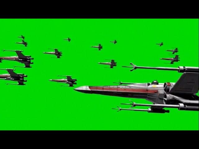 Green screen Star Wars X-Wing fighter Squadron