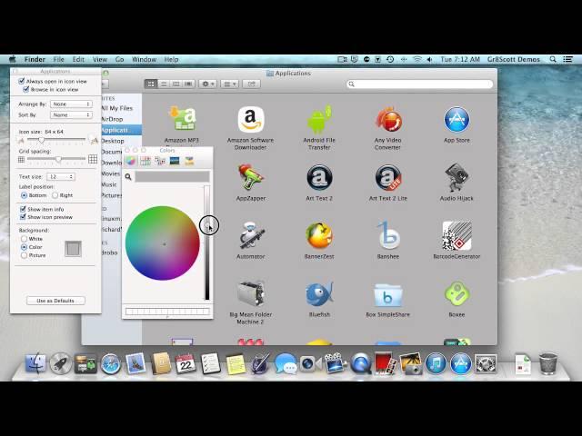 Gr8Scott Demo - Mac Quick Tip #1 - Changing Finder Color