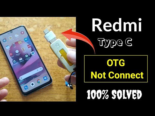 redmi mobile type c OTG adaptor pendrive not connected | OTG connection problem solved