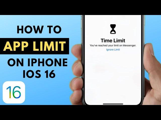 How To Setup Single App Time Limit On iPhone And iPad iOS 16