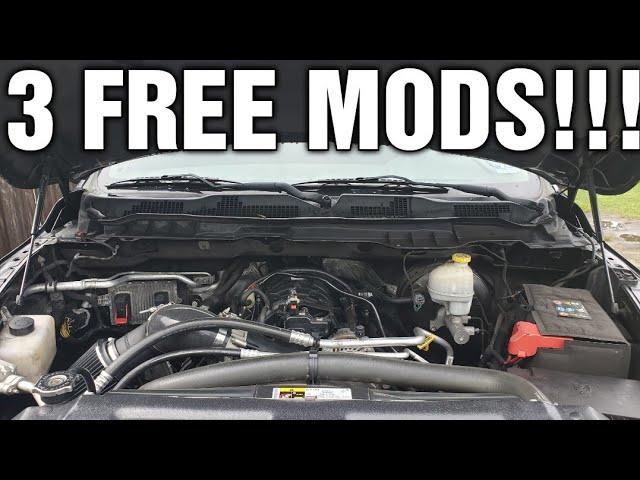 Here's 3 FREE MODS to make your Ram 1500 FASTER at the dragstrip!!