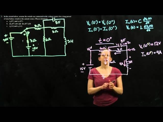 Circuits 1 - RLC Initial conditions