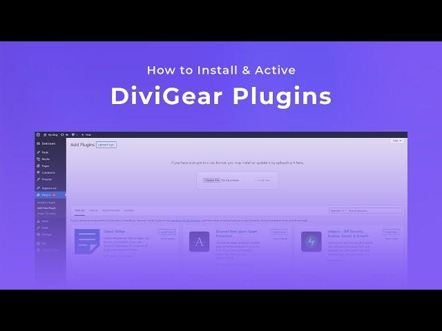 How to Install and Activate WordPress Plugins from DiviGear: Step-by-Step Guide