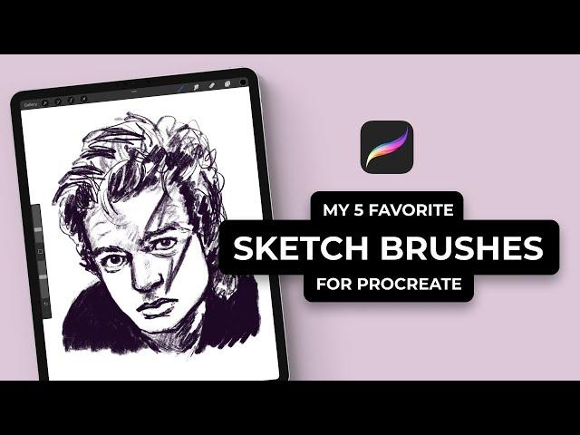 My 5 Favorite Sketch Brushes For Procreate (#Shorts)