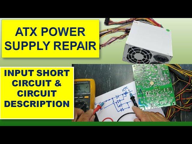 {311} Computer ATX Computer Power Supply Repair  / 5V SB Standby Voltage Fail / Input short circuit