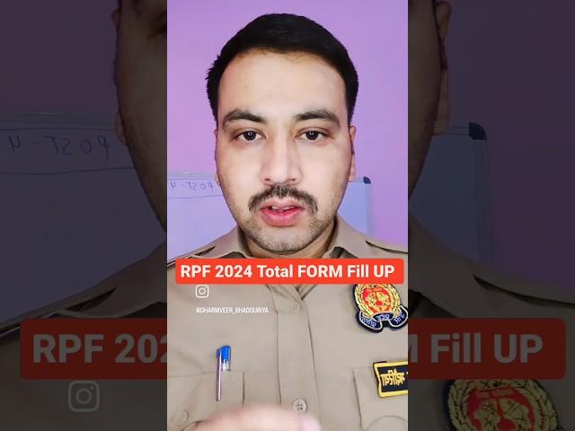 RPF 2024 Total form fill up #rpfvacancy #rpf_new_vacancy_2024 #form #shorts #update #policeconstable