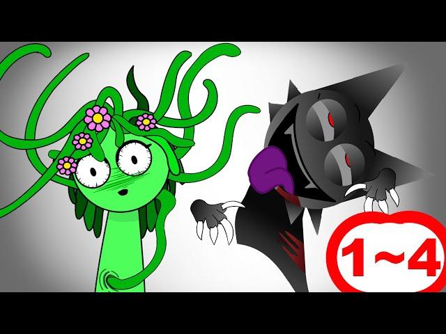 Incredibox Sprunki - VANERIA vs CREEPY WENDA - CREEPY SPRUNKIES! EP1-4 | Cartoon Animation