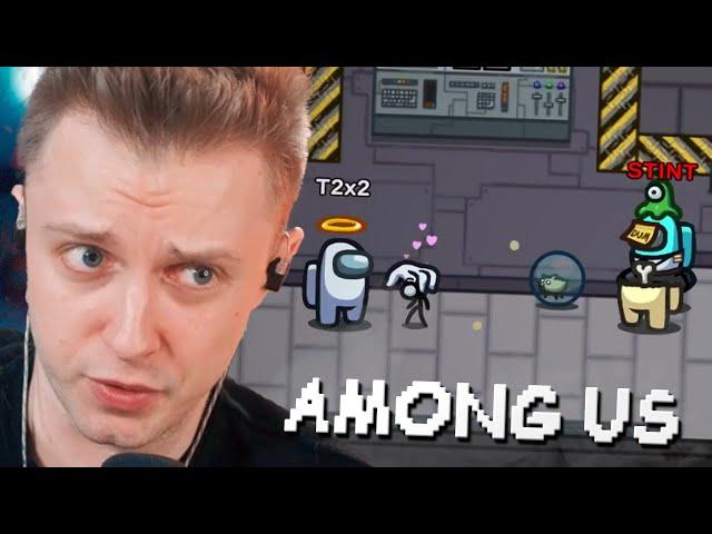 СТИНТ ИГРАЕТ в AMONG US w/ T2x2, Каша, Братишкин, Дрейк, Морфи и другие