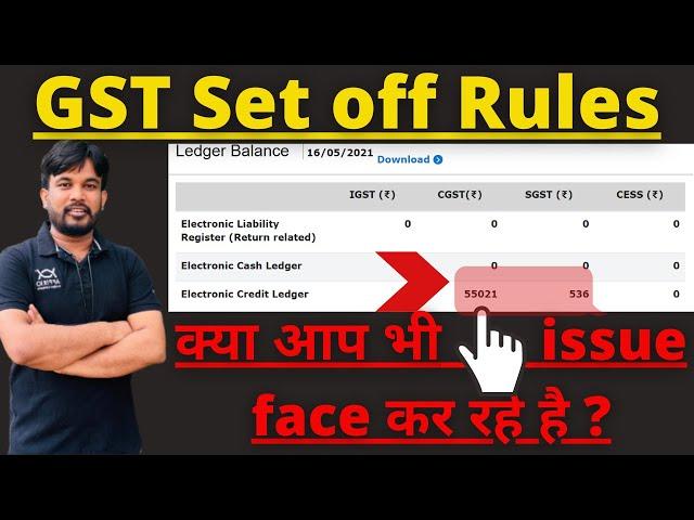 GST Setoff rules | How to set off GST input with output |