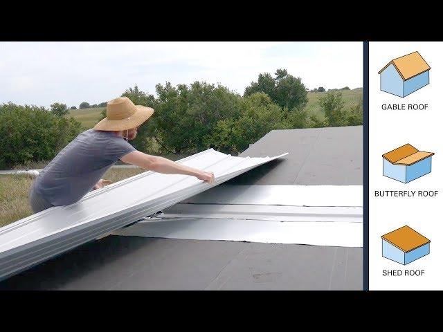 DIY Tiny House Butterfly Roof Construction