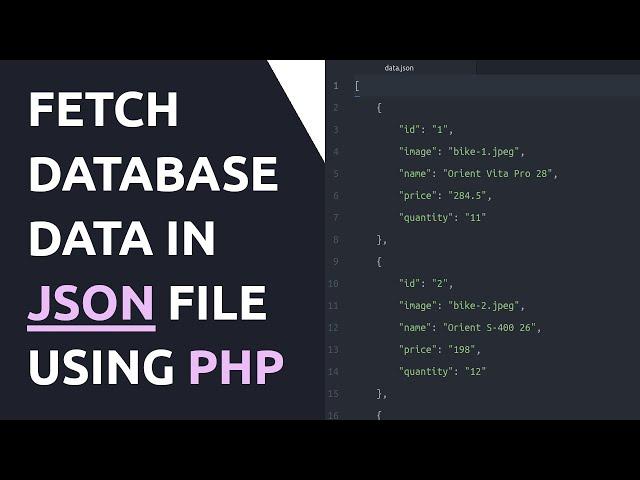 How to create a JSON file from a mysql database table using php