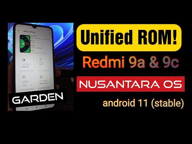 Redmi 9A And 9C  Unified ROM | Nusantara OS (Android 11,12,12L)