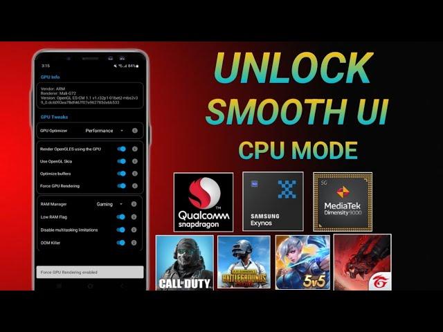 Unlock Smooth Ui + Cpu Performance Mode | Boost FPS & Max FPS Fix Lag - No Root