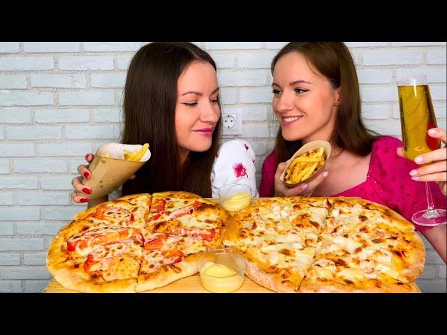 МУКБАНГ ДЕНЬ РОЖДЕНИЯ ПИЦЦА ГАВАЙСКАЯ МАРГАРИТА MUKBANG BIRTHDAY PIZZA HAWAIIAN MARGARITA