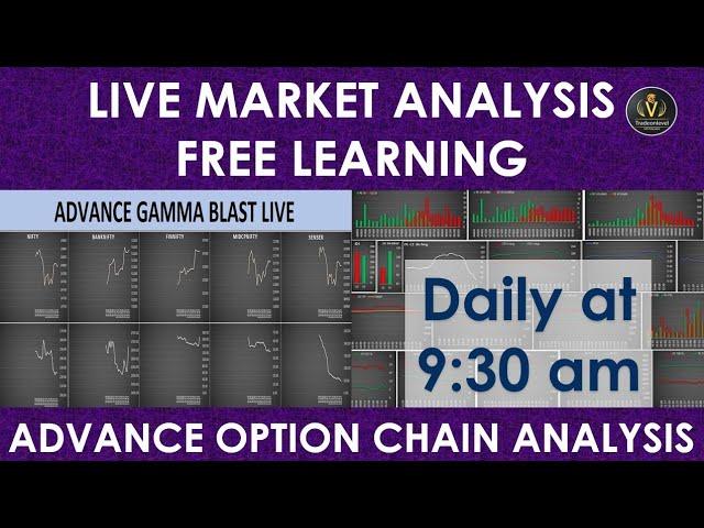 Nifty Banknifty Finnifty Midcpnifty Sensex Live market analysis and Free Learning Daily at 9:30am