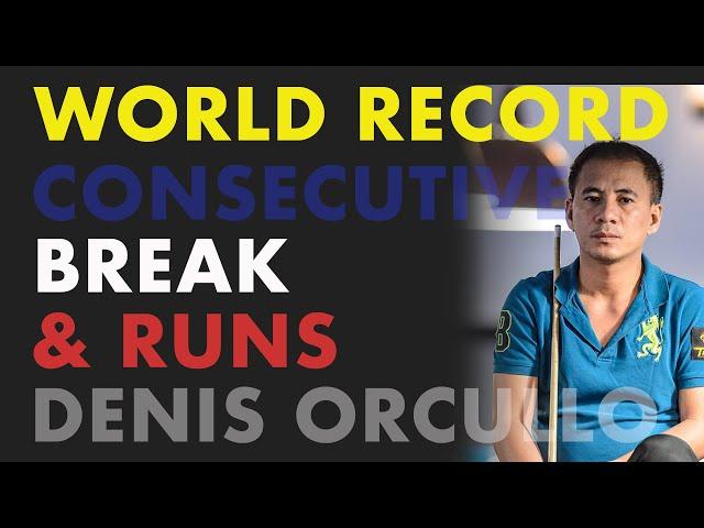 WORLD RECORD |   BREAK&RUNS of 9 Ball | Shane Van Boening vs Denis Orcullo | 2021