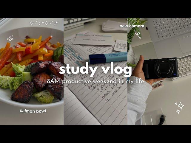 STUDY VLOG  8am productive weekend, lots of note-taking & camera unboxing