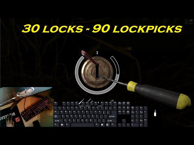 SCUM 30 замков - 90 отмычек за 8 минут /// 30 lock - 90 lockpicks in 8 minutes