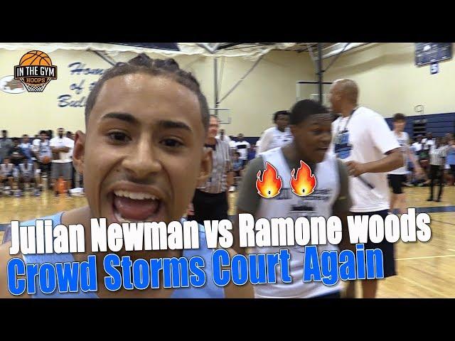 Julian Newman VS Ramone Woods Gets HEATED ALL HE WANTS IS A NAME Crowd Storms Court Shuts IT Down