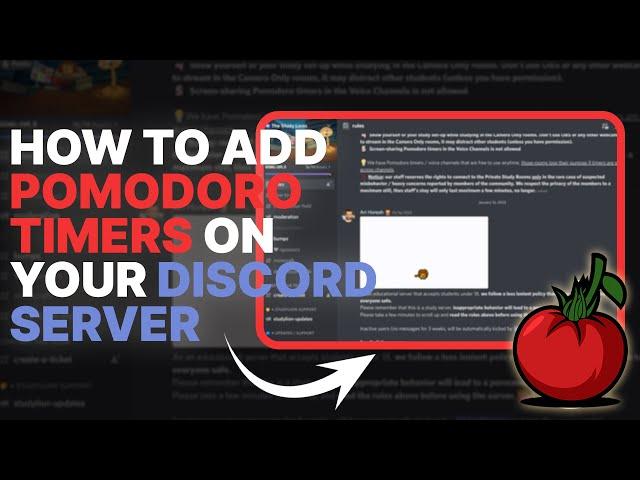 How To Add POMODORO TIMERS On Your Discord Server!